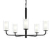 Progress Lighting - P400475-31M - Five Light Chandelier - Mack - Matte Black