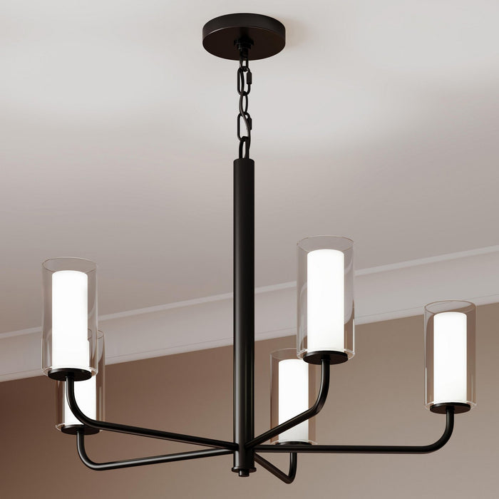 Progress Lighting - P400475-31M - Five Light Chandelier - Mack - Matte Black