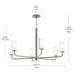 Progress Lighting - P400477-009 - Six Light Chandelier - Mack - Brushed Nickel