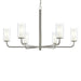 Progress Lighting - P400477-009 - Six Light Chandelier - Mack - Brushed Nickel