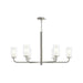 Progress Lighting - P400477-009 - Six Light Chandelier - Mack - Brushed Nickel