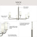 Progress Lighting - P400477-009 - Six Light Chandelier - Mack - Brushed Nickel