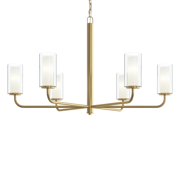 Progress Lighting - P400477-191 - Six Light Chandelier - Mack - Brushed Gold