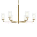 Progress Lighting - P400477-191 - Six Light Chandelier - Mack - Brushed Gold