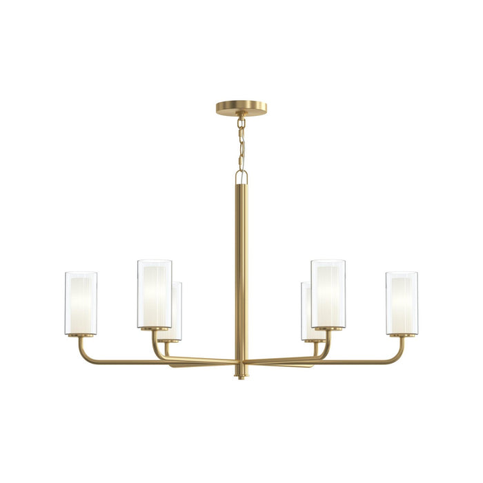 Progress Lighting - P400477-191 - Six Light Chandelier - Mack - Brushed Gold