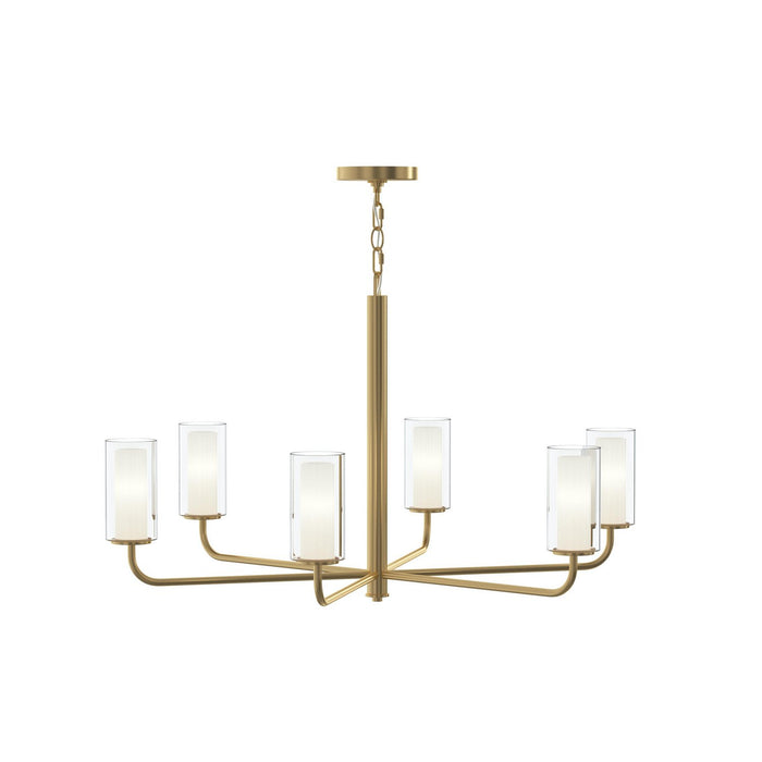 Progress Lighting - P400477-191 - Six Light Chandelier - Mack - Brushed Gold