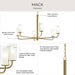 Progress Lighting - P400477-191 - Six Light Chandelier - Mack - Brushed Gold