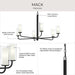 Progress Lighting - P400477-31M - Six Light Chandelier - Mack - Matte Black