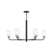 Progress Lighting - P400477-31M - Six Light Chandelier - Mack - Matte Black
