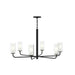 Progress Lighting - P400477-31M - Six Light Chandelier - Mack - Matte Black