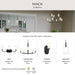 Progress Lighting - P400477-31M - Six Light Chandelier - Mack - Matte Black