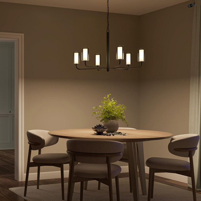 Progress Lighting - P400477-31M - Six Light Chandelier - Mack - Matte Black