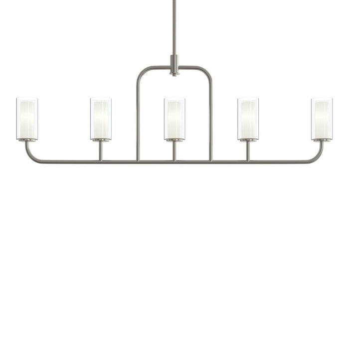 Progress Lighting - P400476-009 - Five Light Linear Chandelier - Mack - Brushed Nickel