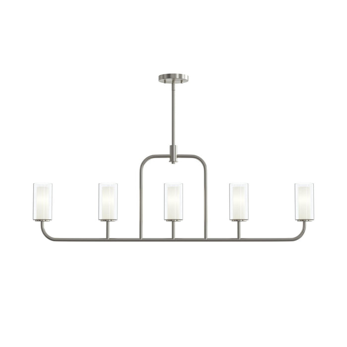 Progress Lighting - P400476-009 - Five Light Linear Chandelier - Mack - Brushed Nickel