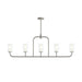 Progress Lighting - P400476-009 - Five Light Linear Chandelier - Mack - Brushed Nickel