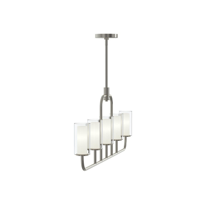 Progress Lighting - P400476-009 - Five Light Linear Chandelier - Mack - Brushed Nickel