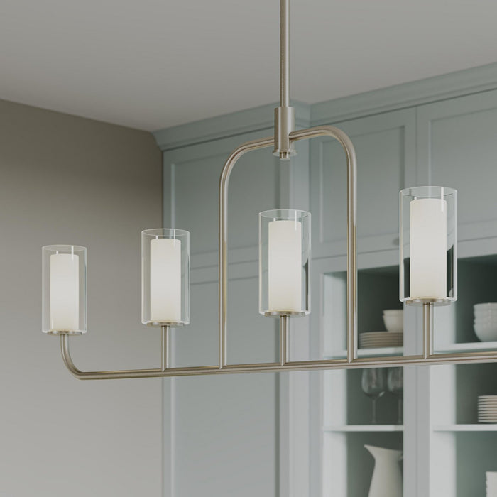 Progress Lighting - P400476-009 - Five Light Linear Chandelier - Mack - Brushed Nickel