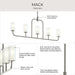 Progress Lighting - P400476-009 - Five Light Linear Chandelier - Mack - Brushed Nickel