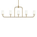 Progress Lighting - P400476-191 - Five Light Linear Chandelier - Mack - Brushed Gold