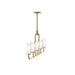 Progress Lighting - P400476-191 - Five Light Linear Chandelier - Mack - Brushed Gold