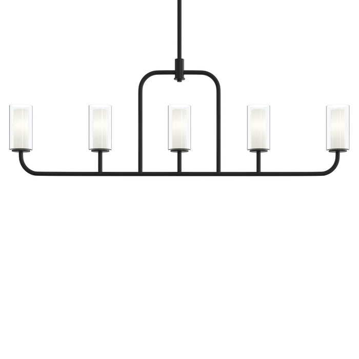 Progress Lighting - P400476-31M - Five Light Linear Chandelier - Mack - Matte Black