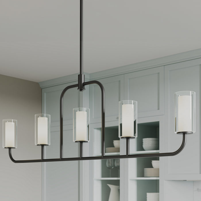 Progress Lighting - P400476-31M - Five Light Linear Chandelier - Mack - Matte Black