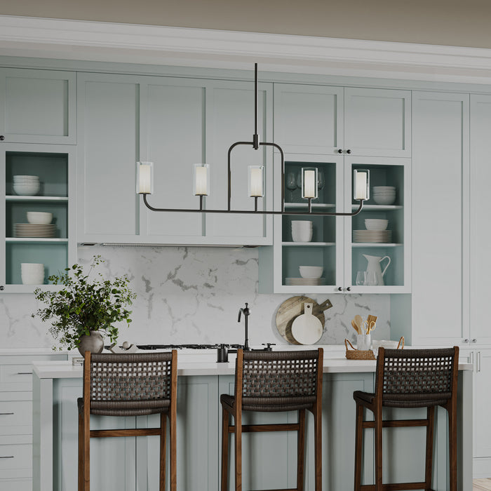 Progress Lighting - P400476-31M - Five Light Linear Chandelier - Mack - Matte Black