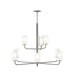 Progress Lighting - P400478-009 - Nine Light Chandelier - Mack - Brushed Nickel