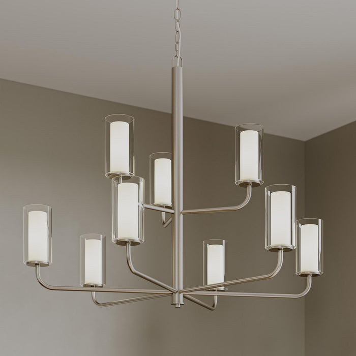 Progress Lighting - P400478-009 - Nine Light Chandelier - Mack - Brushed Nickel