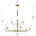 Progress Lighting - P400478-191 - Nine Light Chandelier - Mack - Brushed Gold