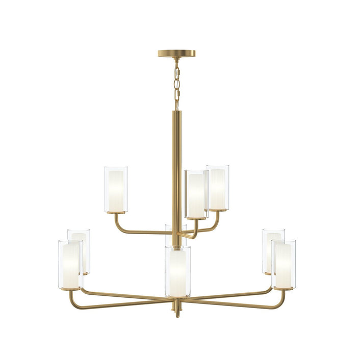 Progress Lighting - P400478-191 - Nine Light Chandelier - Mack - Brushed Gold
