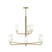 Progress Lighting - P400478-191 - Nine Light Chandelier - Mack - Brushed Gold