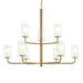 Progress Lighting - P400478-191 - Nine Light Chandelier - Mack - Brushed Gold