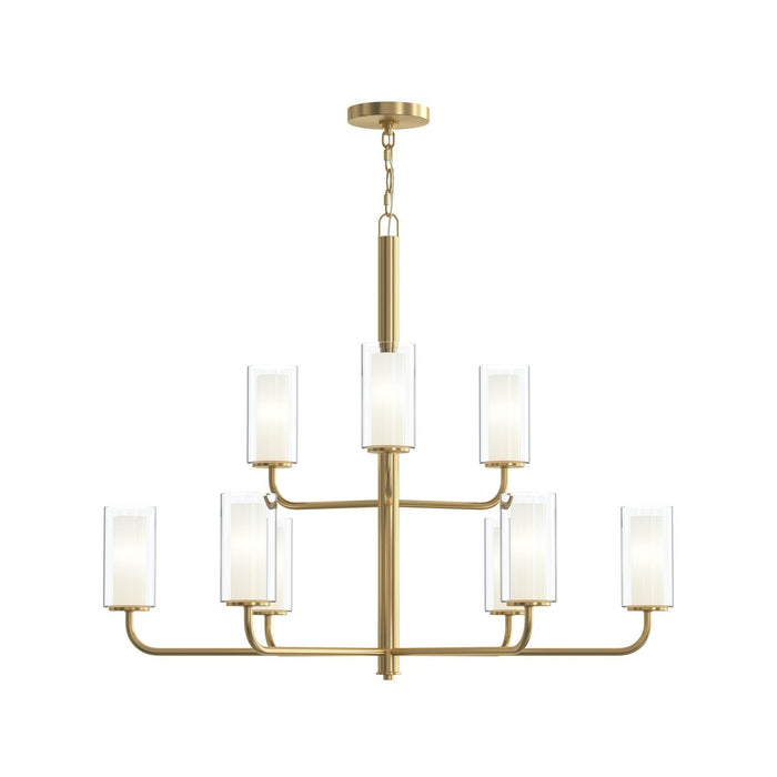 Progress Lighting - P400478-191 - Nine Light Chandelier - Mack - Brushed Gold