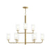 Progress Lighting - P400478-191 - Nine Light Chandelier - Mack - Brushed Gold