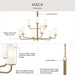 Progress Lighting - P400478-191 - Nine Light Chandelier - Mack - Brushed Gold