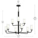 Progress Lighting - P400478-31M - Nine Light Chandelier - Mack - Matte Black