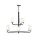 Progress Lighting - P400478-31M - Nine Light Chandelier - Mack - Matte Black