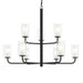 Progress Lighting - P400478-31M - Nine Light Chandelier - Mack - Matte Black