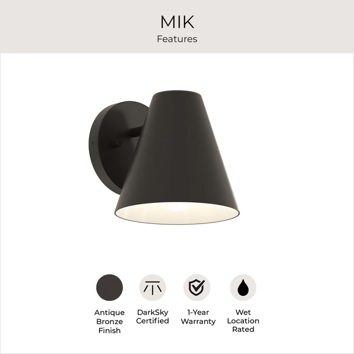 Progress Lighting - P560408-020 - One Light Outdoor Wall Mount - Mik - Antique Bronze