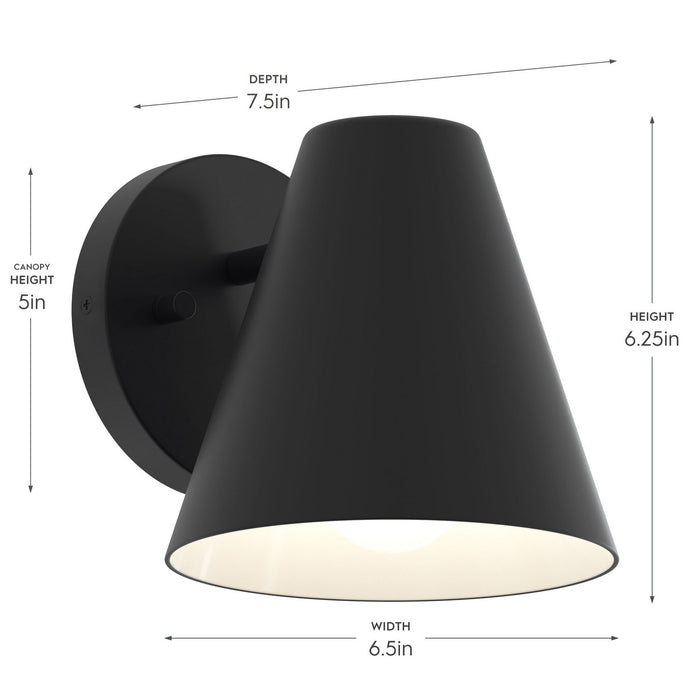 Progress Lighting - P560408-31M - One Light Outdoor Wall Mount - Mik - Matte Black