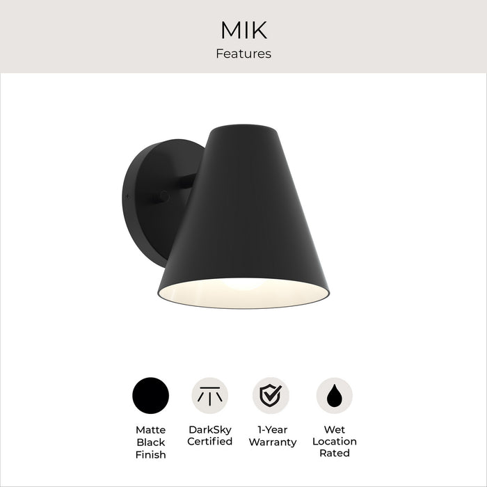 Progress Lighting - P560408-31M - One Light Outdoor Wall Mount - Mik - Matte Black