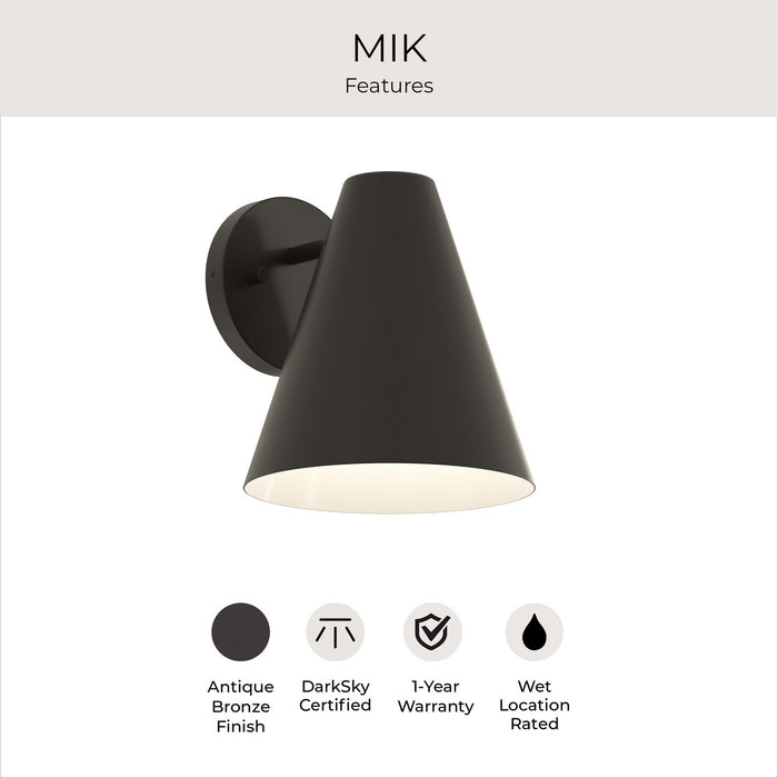 Progress Lighting - P560409-020 - One Light Outdoor Wall Mount - Mik - Antique Bronze