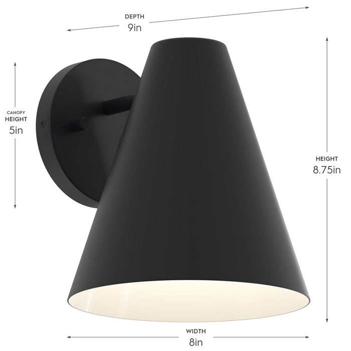 Progress Lighting - P560409-31M - One Light Outdoor Wall Mount - Mik - Matte Black