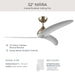 Progress Lighting - P250126-177 - 52" Ceiling Fan - Nirra - Champagne Bronze
