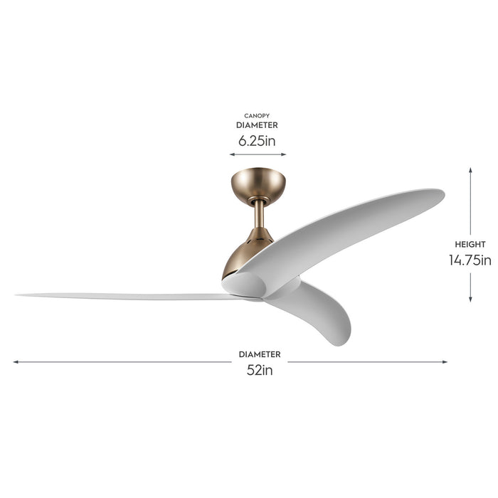 Progress Lighting - P250126-177 - 52" Ceiling Fan - Nirra - Champagne Bronze