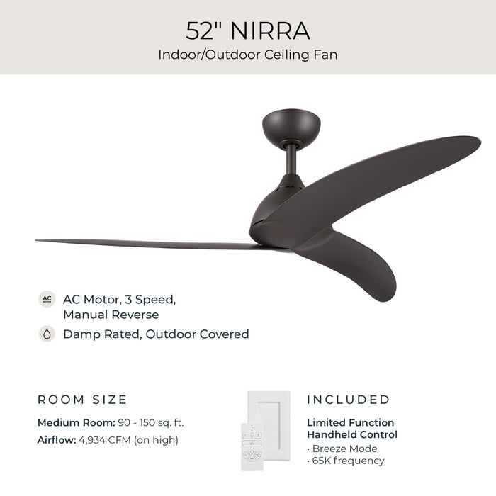 Progress Lighting - P250126-214 - 52" Ceiling Fan - Nirra - Satin Natural Bronze