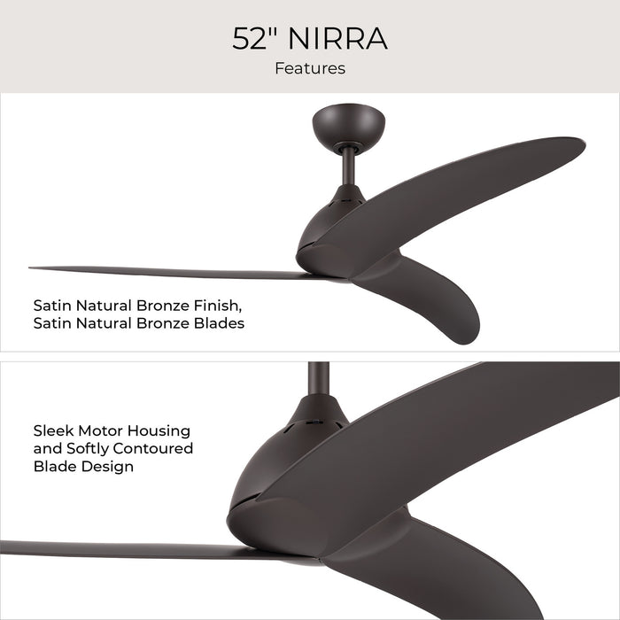 Progress Lighting - P250126-214 - 52" Ceiling Fan - Nirra - Satin Natural Bronze