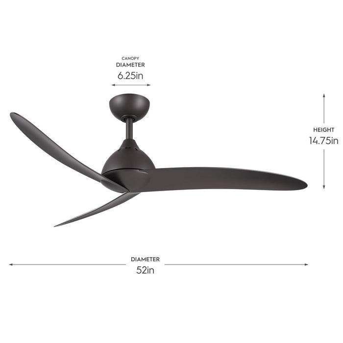 Progress Lighting - P250126-214 - 52" Ceiling Fan - Nirra - Satin Natural Bronze