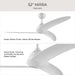 Progress Lighting - P250126-28M - 52" Ceiling Fan - Nirra - Matte White
